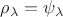 $\rho_\lambda = \psi_\lambda$