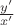 $\frac{y'}{x'}$ $\frac{y'}{x'}$