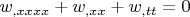 $w_{,xxxx}+\lamda w_{,xx}+w_{,tt}=0$