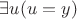 $\exists u (u=y)$