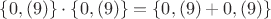 $\{0,(9)\} \cdot \{0,(9)\}=\{0,(9)+0,(9)\}$