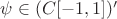 $\psi\in (C[-1,1])'$