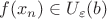 $f(x_n)\in U_\varepsilon(b)$
