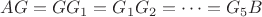 $AG=GG_1=G_1G_2=\cdots=G_5B$