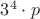$3^4\cdot p$