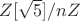 $Z[\sqrt 5 ]/nZ$