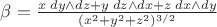 $\beta=\frac{x\;dy\wedge dz+y\;dz\wedge dx+z\;dx\wedge dy}{(x^2+y^2+z^2)^{3/2}}$