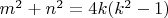 $m^2+n^2=4k(k^2-1)$