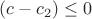 $(c-c_2) \le 0$