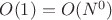 $O(1)=O(N^0)$