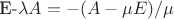 E-\lambda A=-(A-\mu E)/\mu