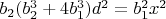 $b_2(b_2^3+4 b_1^3)d^2=b_1^2 x^2$