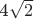 4\sqrt2