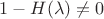 $1-H(\lambda)\neq0$