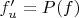 $f'_u = P(f)$