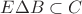 $E\Delta B\subset C$
