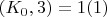 $(K_0, 3) = 1\engo(1)$