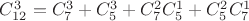 $C_{12}^3=C_7^3+C_5^3+C_7^2C_5^1+C_5^2C_7^1 $