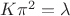 $K\pi^2=\lambda$