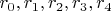 $r_0, r_1, r_2, r_3, r_4$
