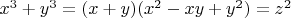 $x^3+y^3=(x+y)(x^2-xy+y^2)=z^2$
