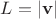 $L=\lvert\mathbf{v}\rvert$
