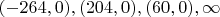 $(-264,0),(204,0),(60,0),\infty$