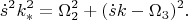 $$\dot s^2k_*^2=\Omega_2^2+(\dot sk-\Omega_3)^2.$$