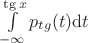$\int\limits_{-\infty}^{\tg x} p_{tg}(t) {\rm d}t$