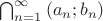 $\bigcap_{n=1}^{\infty}{(a_{n};b_{n})}$
