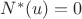 $N^{*}(u)=0$