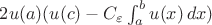 $2u(a)(u(c)-C_\varepsilon\int_a^b u(x)\,dx)$