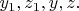 $y_1 ,z_1 ,y,z.$