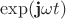 $\exp(\mathbf{j} \omega t)$