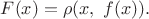 $F(x)=\rho (x,\ f(x)).$