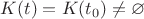 $K(t)=K(t_0)\neq \varnothing$