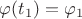 $\varphi(t_1)=\varphi_1$