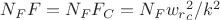 $N_FF=N_FF_C=N_Fw_r_c^2/k^2$