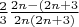 $\frac{2} {3} \frac{2n-(2n+3} {2n(2n+3)}$