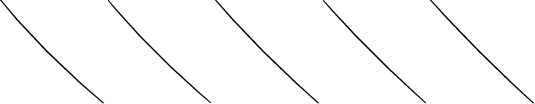 $$\begin{tikzpicture}\draw [black, thin](1.5521,0.3821) -- (1.9959,0.0001) -- (2.0000,0.0000) -- (1.5625,0.3819) -- (0.9099,1.0000) -- (0.3283,1.6181) -- (0.0034,2.0000) -- (0.0000,1.9999) -- (0.3189,1.6179) -- (0.8977,1.0000) -- (1.5521,0.3821);\draw [black, thin](3.3255,0.6910) -- (3.8756,0.1911) -- (4.1000,0.0000) -- (3.8829,0.1909) -- (3.3368,0.6909) -- (2.7185,1.3091) -- (2.2644,1.8091) -- (2.1000,2.0000) -- (2.2580,1.8089) -- (2.7077,1.3090) -- (3.3255,0.6910);\draw [black, thin](5.1243,1.0000) -- (5.7687,0.3821) -- (6.1960,0.0001) -- (6.2000,0.0000) -- (5.7789,0.3819) -- (5.1365,1.0000) -- (4.5448,1.6181) -- (4.2035,2.0000) -- (4.2000,1.9999) -- (4.5353,1.6179) -- (5.1243,1.0000);\draw [black, thin](6.9292,1.3090) -- (7.5471,0.6910) -- (8.0839,0.1911) -- (8.3000,0.0000) -- (8.0911,0.1909) -- (7.5583,0.6909) -- (6.9401,1.3091) -- (6.4727,1.8091) -- (6.3000,2.0000) -- (6.4662,1.8089) -- (6.9292,1.3090);\draw [black, thin](8.7472,1.6180) -- (9.3435,1.0000) -- (9.9806,0.3820) -- (10.3961,0.0001) -- (10.4000,0.0000) -- (9.9908,0.3819) -- (9.3557,1.0000) -- (8.7568,1.6181) -- (8.4036,2.0000) -- (8.4000,1.9999) -- (8.7472,1.6180);\end{tikzpicture}$$