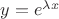 $y=e^{\lambda x}$