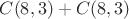$C(8,3)+C(8,3)$