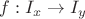 $f:I_x \to I_y$