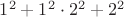 $1^2+1^2\cdot 2^2+2^2$