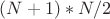 $(N+1)*N/2$