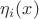 $\eta_i(x)$ $\eta_i(x)$