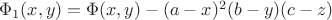 $\Phi_1 (x,y)=\Phi(x,y)-(a-x)^2(b-y)(c-z)