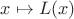 $x\mapsto L(x)$