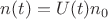 $n(t)=U(t)n_0$