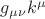 $g_{\mu\nu}k^{\mu}$